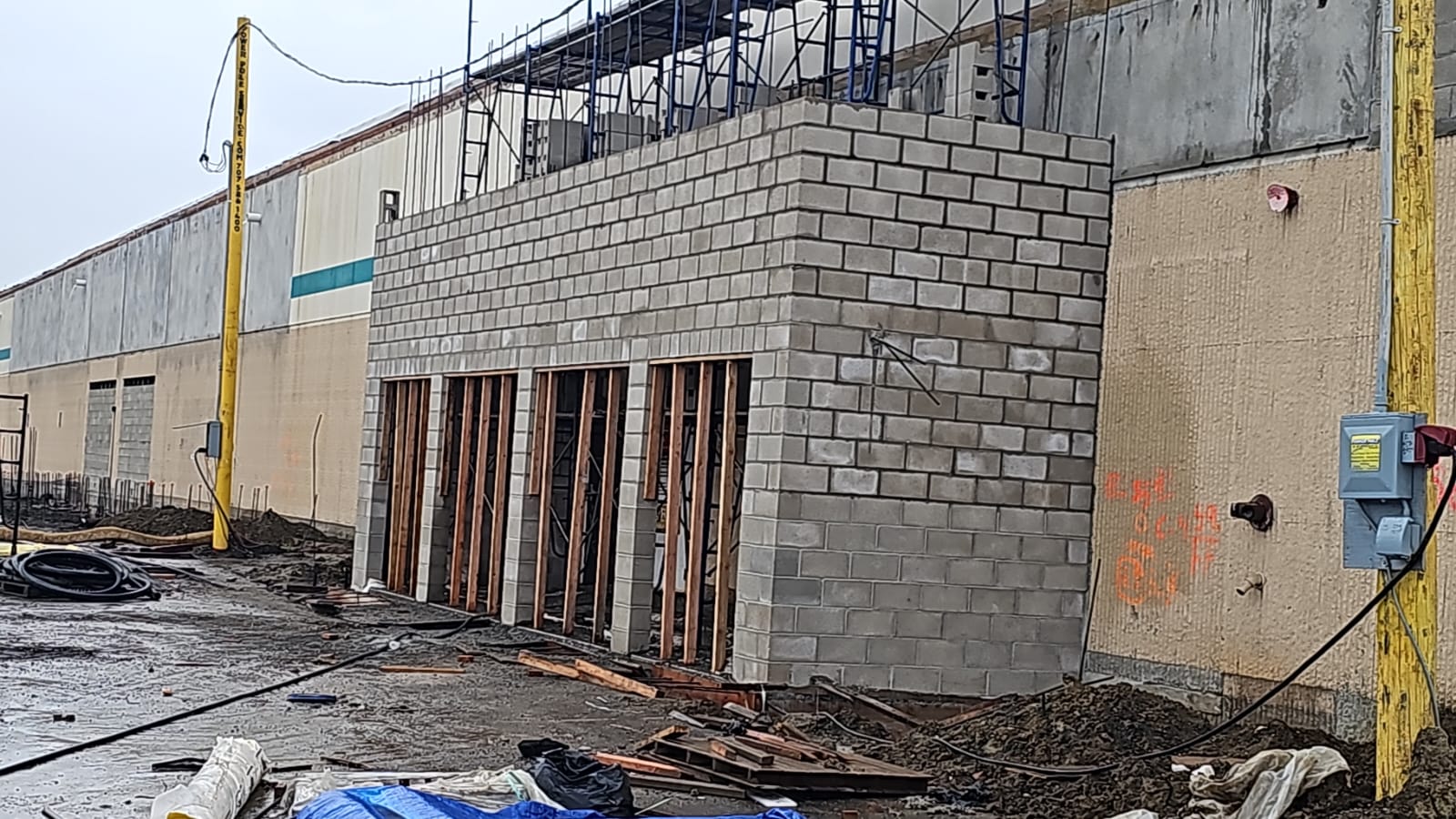 Masonry construction project